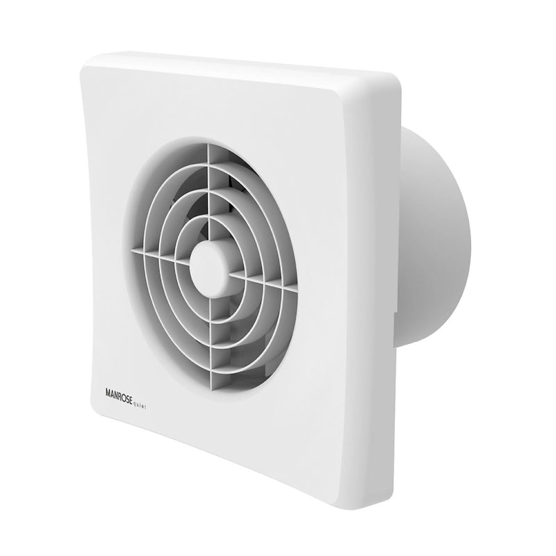 Manrose 100mm (4") 4.8W Quiet Axial Bathroom Extractor Fan, Standard - QF100S, Image  of 4