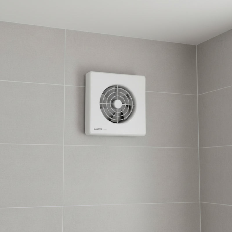 Manrose 100mm (4") 4.8W Quiet Axial Bathroom Extractor Fan, Standard - QF100S, Image  of 4