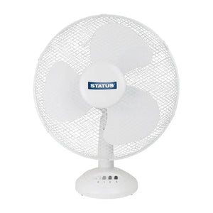 Status 12" Desk Fan White - S12DESKFAN