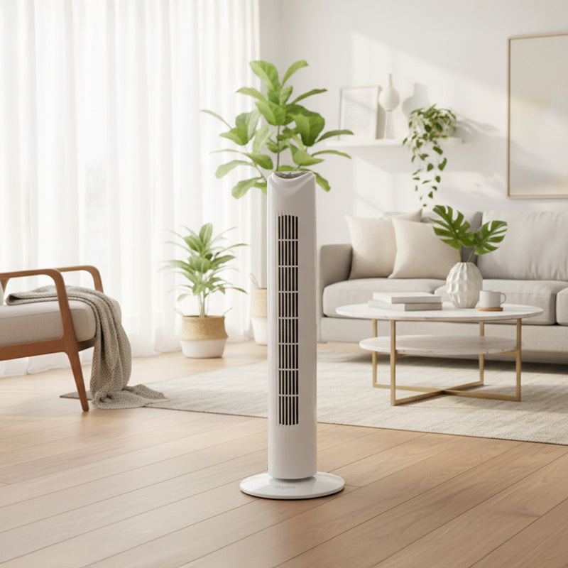 Stirflow 50W 3 Speed 32-inch Tower Fan With Remote - White - STF1RD, Image  of 3