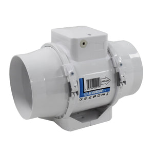 Blauberg Turbo E 100mm (4") In-line Powerful Mixed Flow Duct Extractor Fan - TURBO-E-100