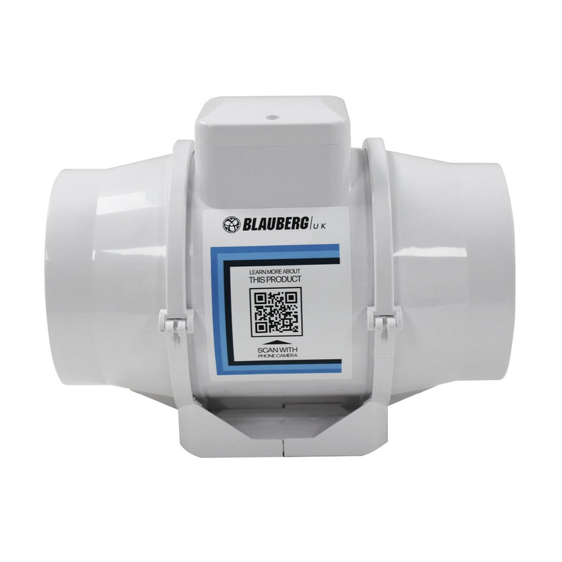 Blauberg Turbo E 100mm (4") In-line Powerful Mixed Flow Duct Extractor Fan - TURBO-E-100, Image  of 7