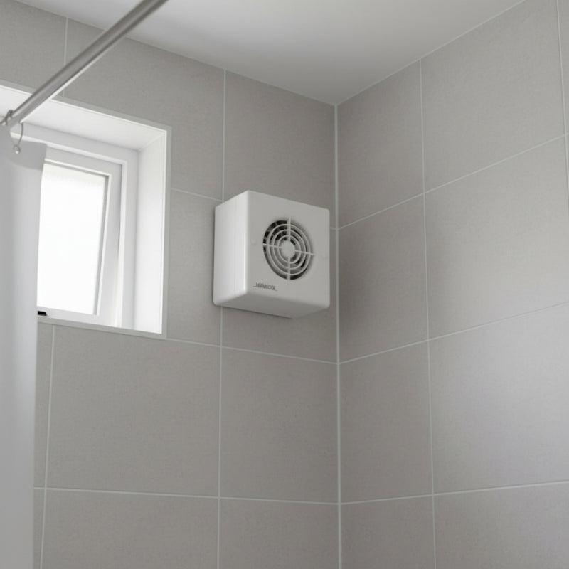 Manrose 100mm (4") Auto Humidity Bathroom Extractor Fan with Pull Cord - WF100AHP, Image  of 4