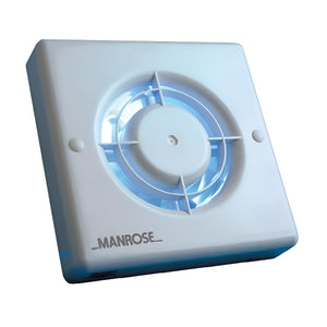 Manrose 100mm (4") 12V Automatic Low Voltage Extractor Fan With Humidity Control & Pullcord - XF100HPLV
