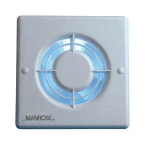 Manrose 100mm (4") Axial Bathroom Extractor Fan with Humidity Control - XF100H