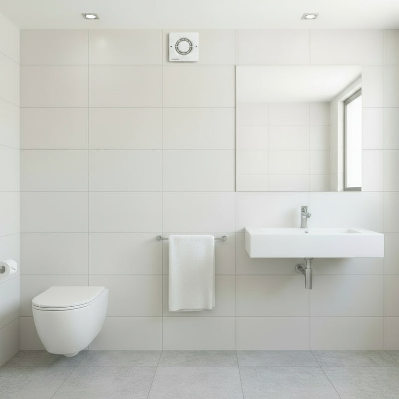 Manrose 100mm (4") Axial Extractor Fan with Humidity Control & Pullcord - XF100HP, Image  of 3