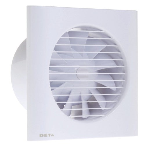 Deta 6" Extractor Fan With Humidistat & Automatic Shutters 150mm White - DT4666, Image 1 of 1