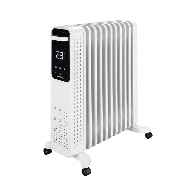 Devola 2500W Oil Filled Radiator 11 Fin, White - DVOFR2500W, Image  of 13