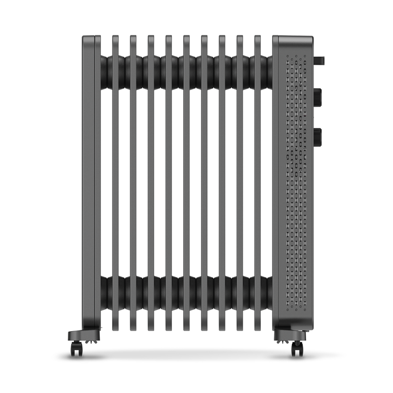 Devola 2500W Oil Filled Radiator with Mechanical Timer, Anthracite - DVOFRM2500B, Image  of 11