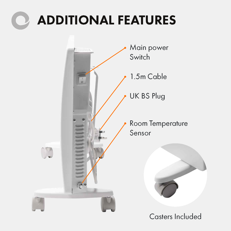 Devola-M 2400W Panel Heater with 7 Day Timer IP24 - White DVM2400W - DVNDM24, Image  of 10