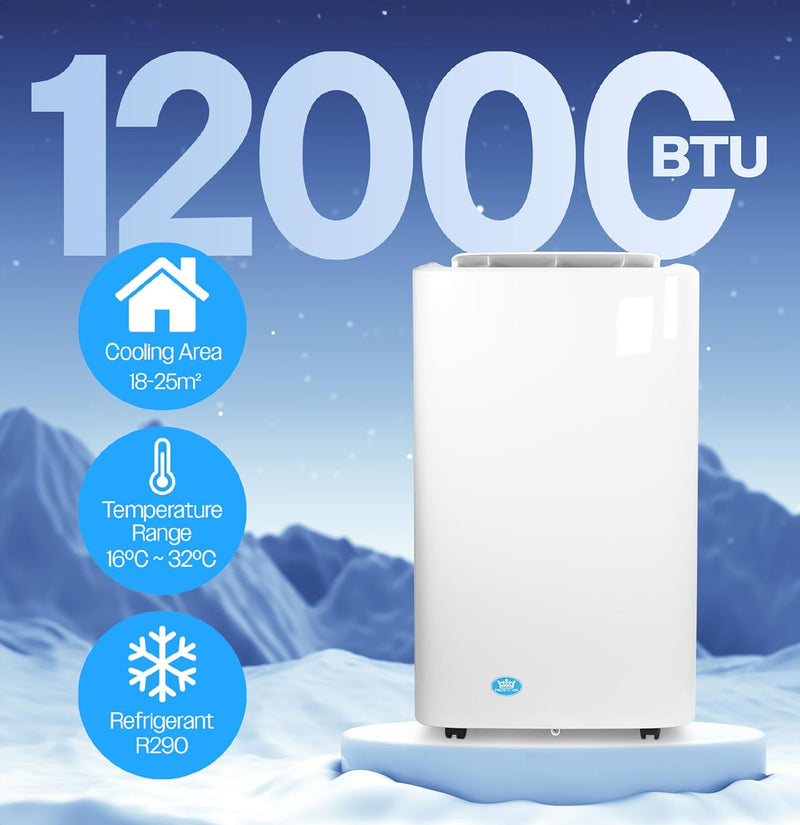 Premiair 12,000BTU Portable Air Conditioner with Remote Control, Window Kit and Dust Cover - EH1924, Image  of 9