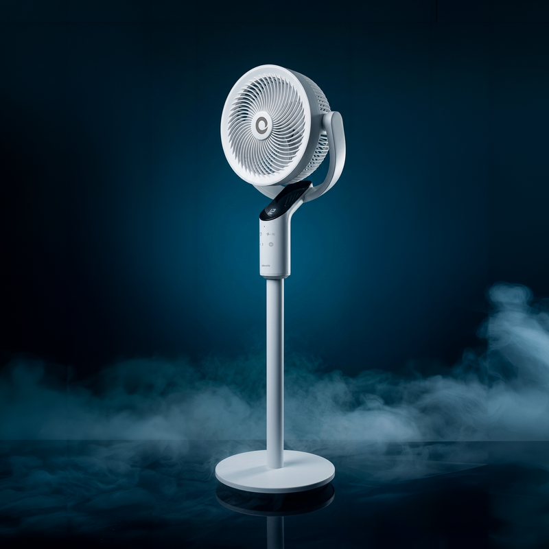 Devola Platinum Low Noise 8 Inch Pedestal Air Circulator, White - DVPF8DCW, Image  of 3