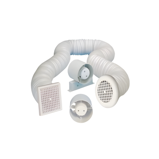 Manrose 100mm (4") Timer Shower Extractor Fan Kit - SF100T