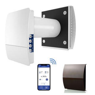 Blauberg Decentralised Single Room Heat Recovery Unit - WiFi - Brown Cowl - VENTO-MINI-AIR-BRO