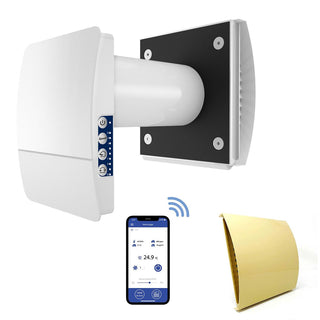 Blauberg Decentralised Single Room Heat Recovery Unit - WiFi - Cotswold Stone Cowl - VENTO-MINI-AIR-CS