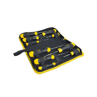 STANLEY 10 Piece CUSHION GRIP Screwdriver Set in Wallet - XMS23SCREW10