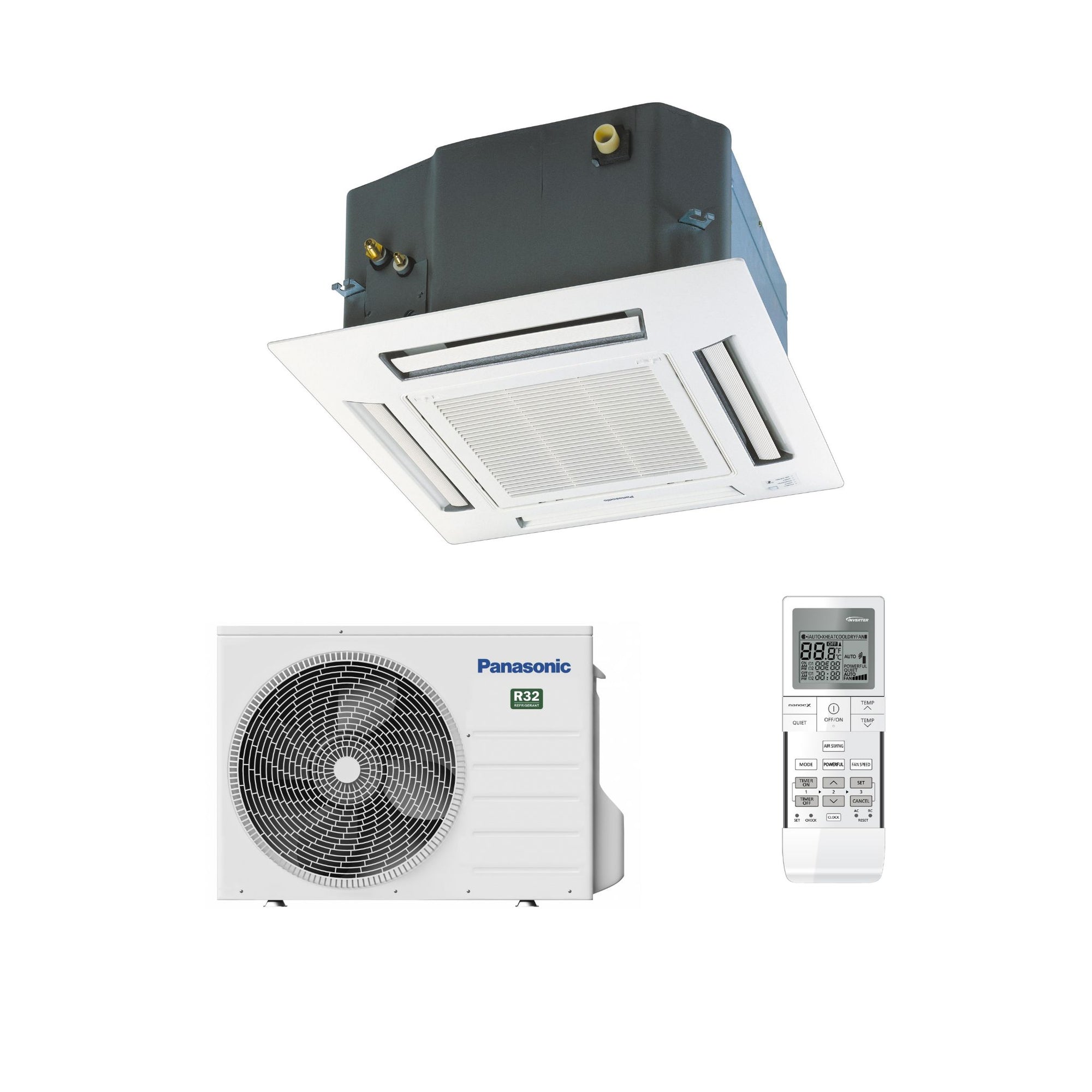 Panasonic 6.0kW Ceiling Cassettes Inverter R32 KITZ60UB4 Air Con