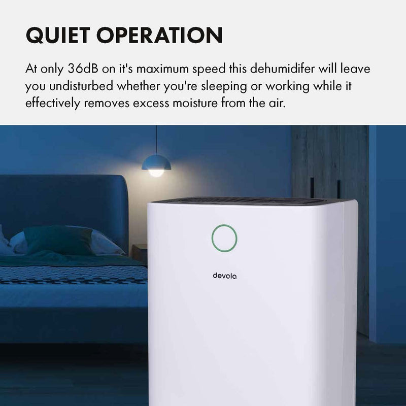 Devola 12L Compressor Dehumidifier with Wi-Fi, White - DV12LWF, Image  of 13