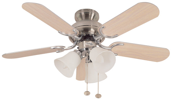 Fantasia Capri Combi 36inch. Ceiling Fan with Silver Blade & Light - Stainless Steel - 110187