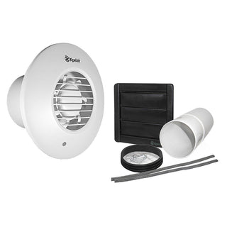 Xpelair DX100PIRR PIR Control Round Extractor Fan with Wall Kit - 93010AW - Return Unit