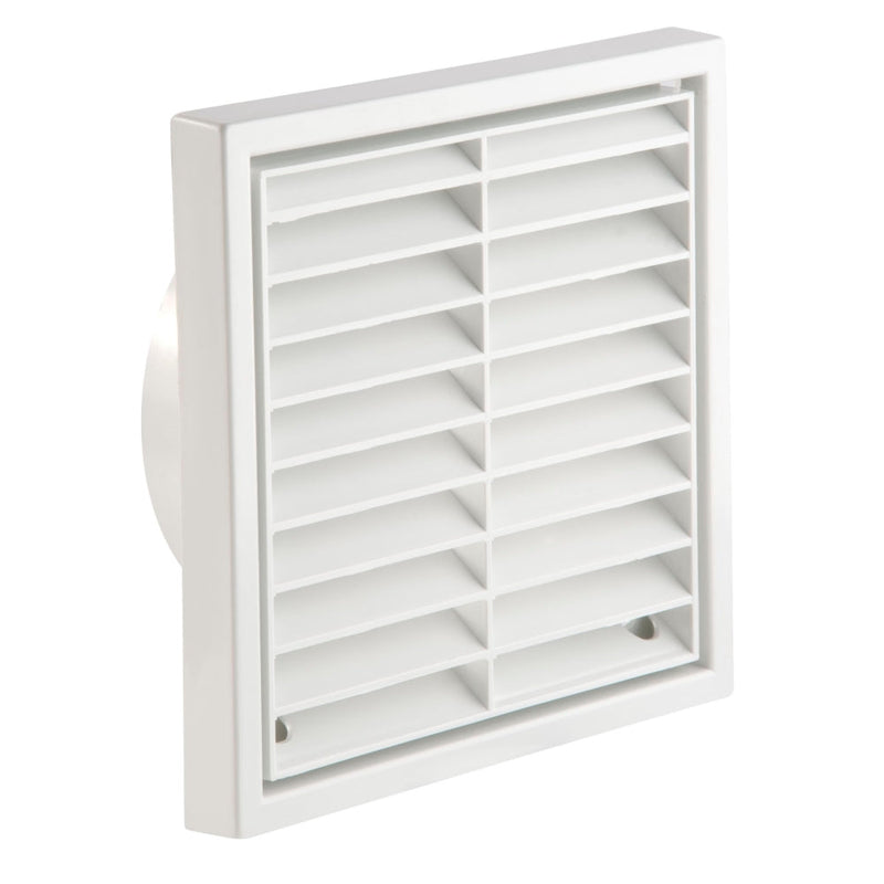 Manrose 125mm Fixed Louvre Grille (White)  - 1172W, Image 1 of 1