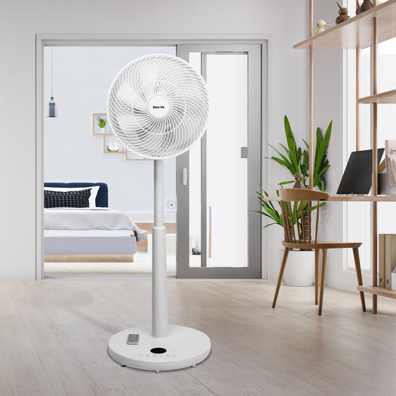 Devola Low Noise 30W 12 Speed 12-inch DC Pedestal Fan - White - DV12DCPFAN, Image  of 10