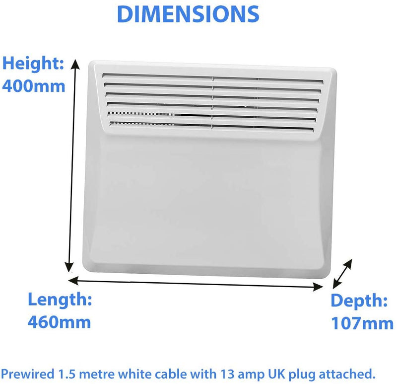 Devola Eco Contour 0.5kw Panel Heater With 24hr/7 Day Timer - DVS500W - Return Unit, Image 4 of 7