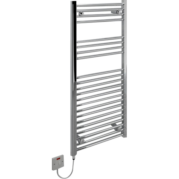 Kudox 250W Flat D Electric Ladder Towel Rail - Chrome - KTR250FLATCH