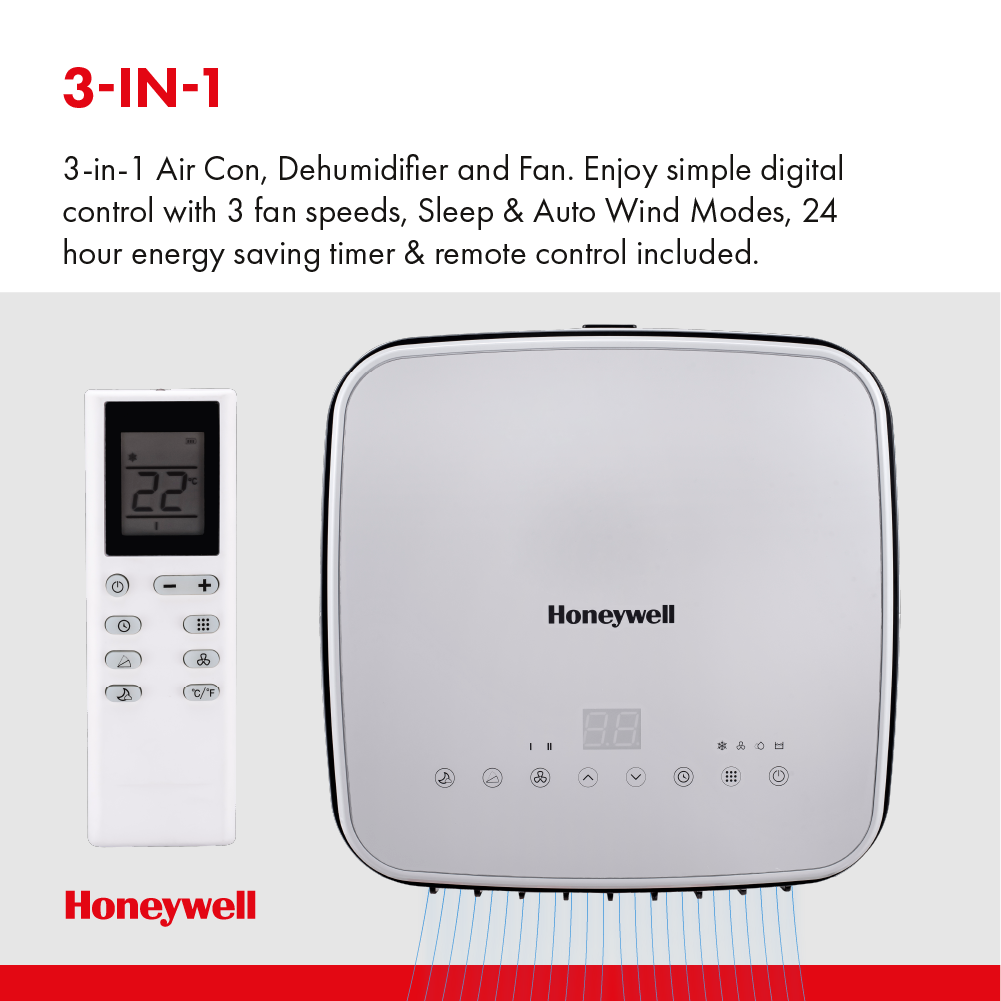 Honeywell 9000 BTU WiFi Compatible Portable Air Conditioner With Voice