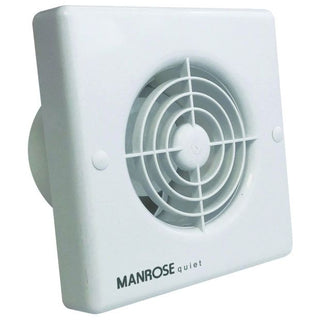 Manrose QF100H 4.8W Quiet Axial Bathroom Extractor Fan with Humidity Control - Return Unit