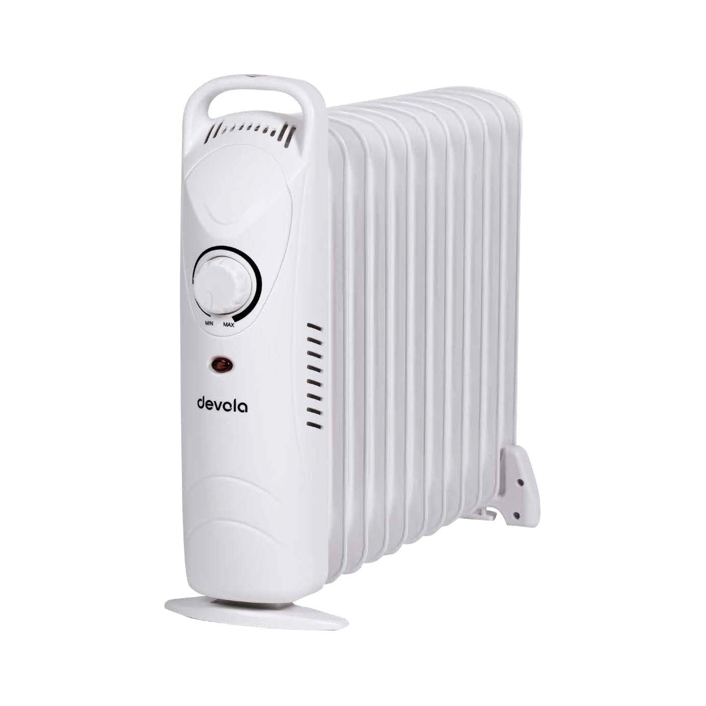 Image of a Devola 1000W Mini Oil-Filled Radiator (11 Fin) on a white background