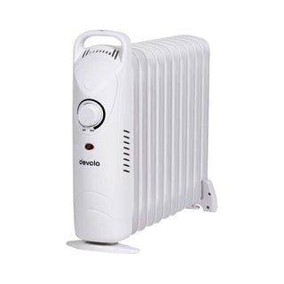 Devola 1000W Mini Oil Filled Radiator (White) - DVMOR11F10W