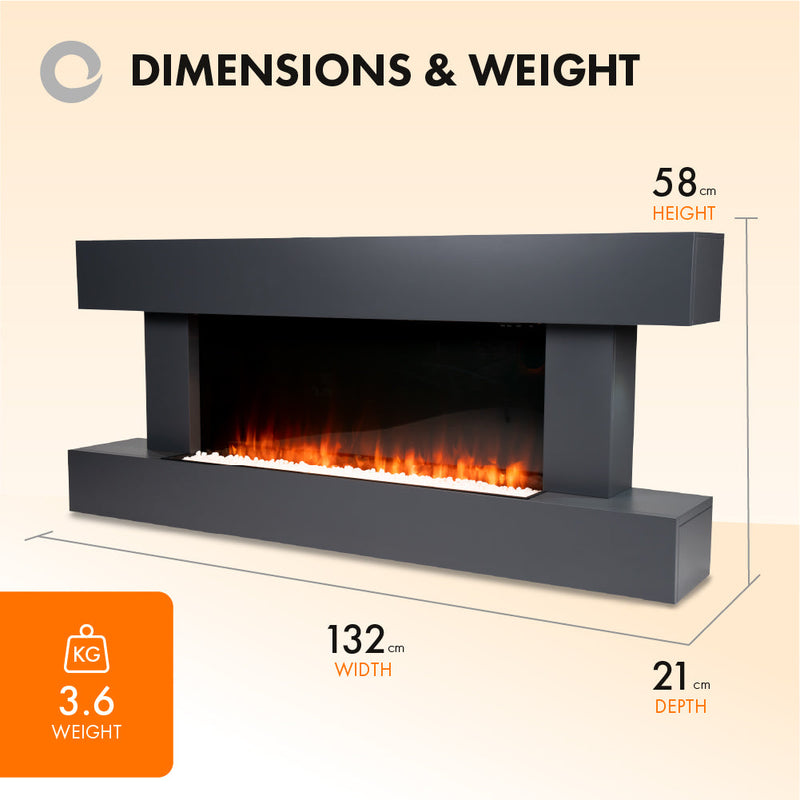 Devola Haslemere 2kW Electric Fireplace Suite – DVWF201G, Image 3 of 10