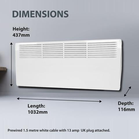 Devola Classic 2.5kw Panel Heater With 24hour Timer - DVC2500W, Image 4 of 8