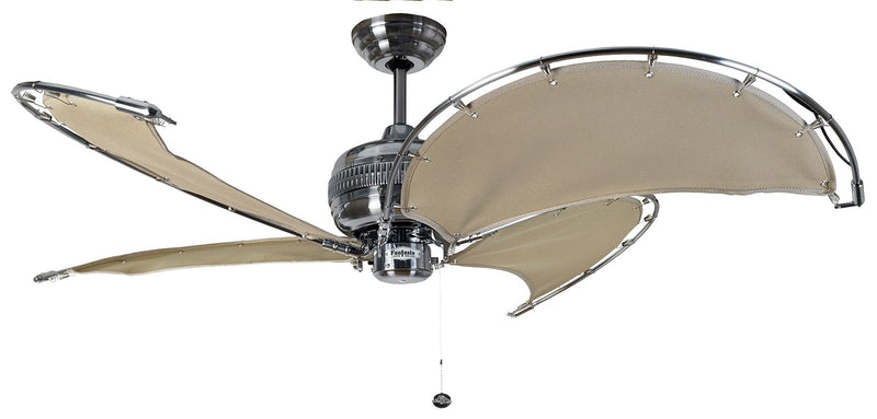 Fantasia Spinnaker Combi 52inch. Ceiling Fan w/Pull Cord without Light - Stainless Steel - 114772, Image 1 of 1