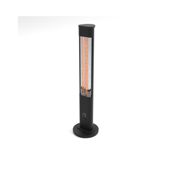 Devola Platinum 1.2kW Floor Standing Patio Heater with Remote Control IP65 Black - DVPH12PFSB, Image 1 of 1