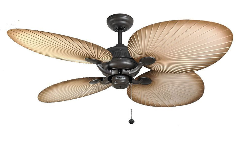 Fantasia Palm 52inch. Outdoor Fan Ceiling Fan with Natural Brown Acrylic Blade - Chocolate Brown - 111665, Image 1 of 1