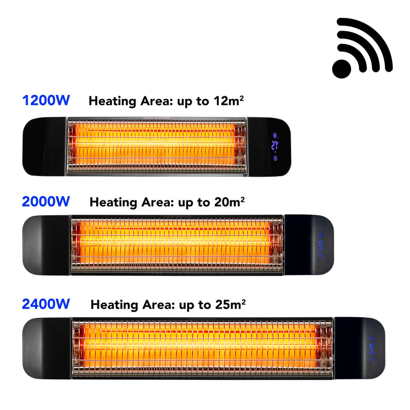 Devola 1200W Wi-Fi Patio Radiant Heater - Black - DVPH1200B, Image 6 of 9