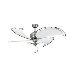 Fantasia Spinnaker Combi 52inch. Ceiling Fan with Canvas Blade & Spata Light - Stainless Steel - 114802