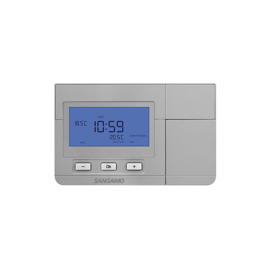 ESP Sangamo Choice Plus Room Thermostat Digital Silver 7 Day Programma