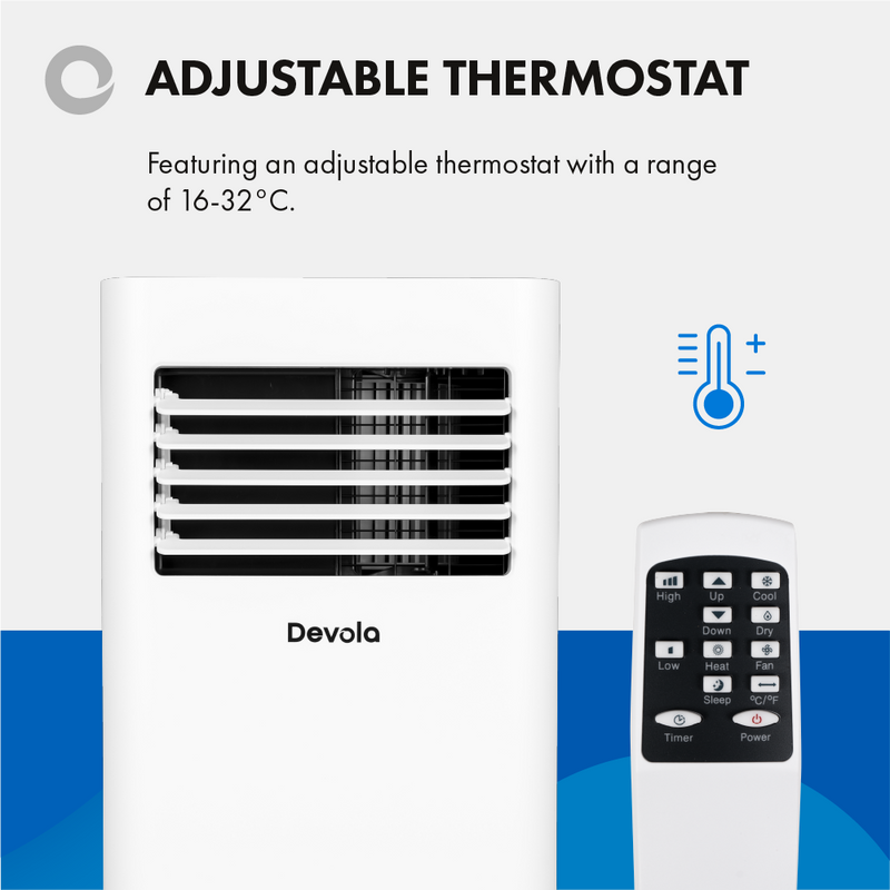Devola Portable Air Conditioner - 10000BTU - Cooling & Heating - White - DVAC10CHW, Image 8 of 12