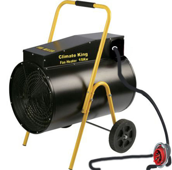 Climate King 15kW Fan Heater Portable BS4343/IEC60309 - HCK-TP15
