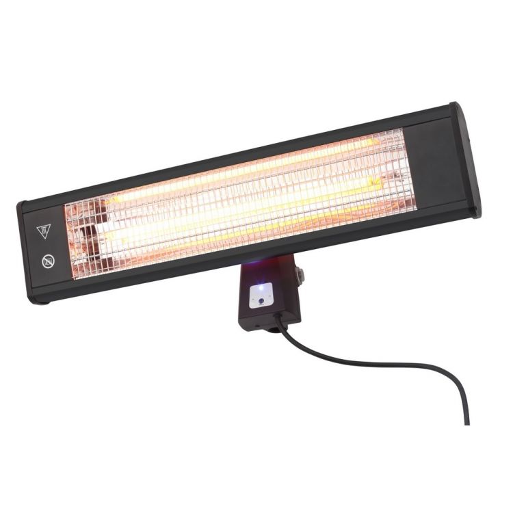 Forum Blaze 1800W Wall Mounted Patio Heater with LED Lights IP44 Bla