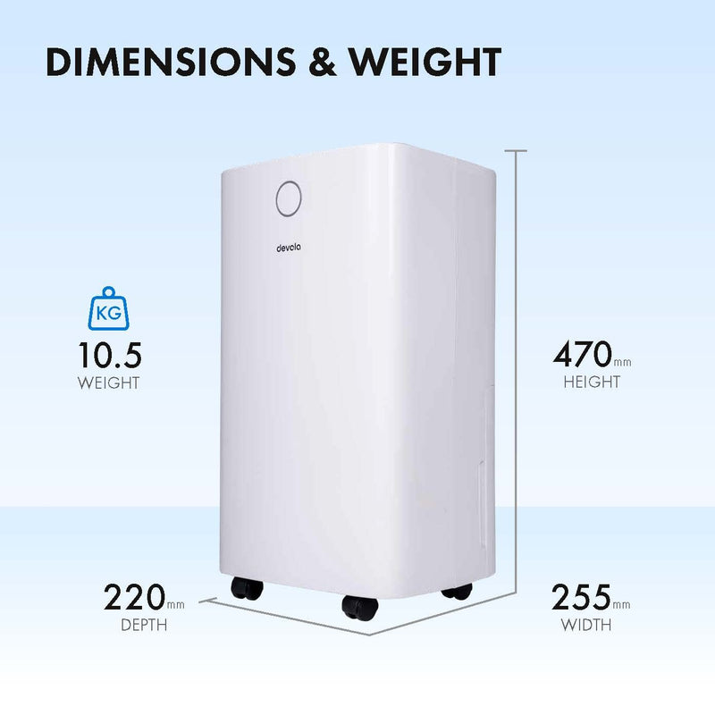 Devola 12L Compressor Dehumidifier with Wi-Fi, White - DV12LWF, Image  of 13