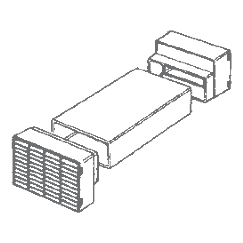 Manrose 220 X 90mm Rectangular Return Air Box With Airbrick Outlet 7