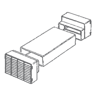 Manrose 220 X 90mm Rectangular Return Air Box With Airbrick Outlet  - 7917