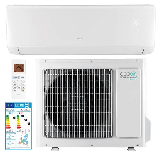 Ecoair Wall Mounted Air Conditioner Inverter Air Conditioning 9000BTU WiFi X Series - ECO920SD