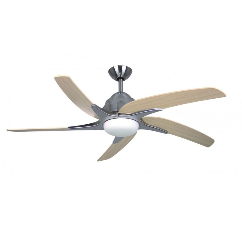 Fantasia Viper 54in. Ceiling Fan with Remote Control/Blades Maple Stainless Steel - 110941, Image 1 of 1