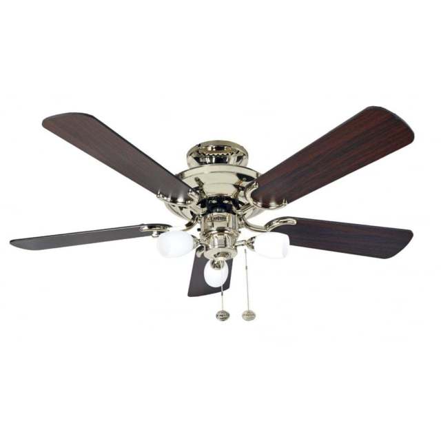 Fantasia Mayfair Combi 42inch. Ceiling Fan w/Pull Cord with Light - Polished Brass - 115502