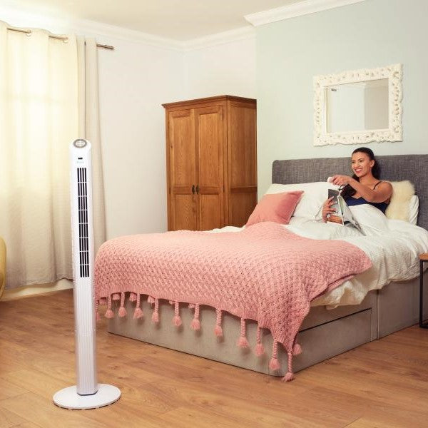 Xpelair Pencil Style Tower Fan White XPP Air Con Centre